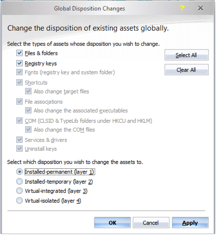 Numecent Cloudpaging Global Disposition Changes