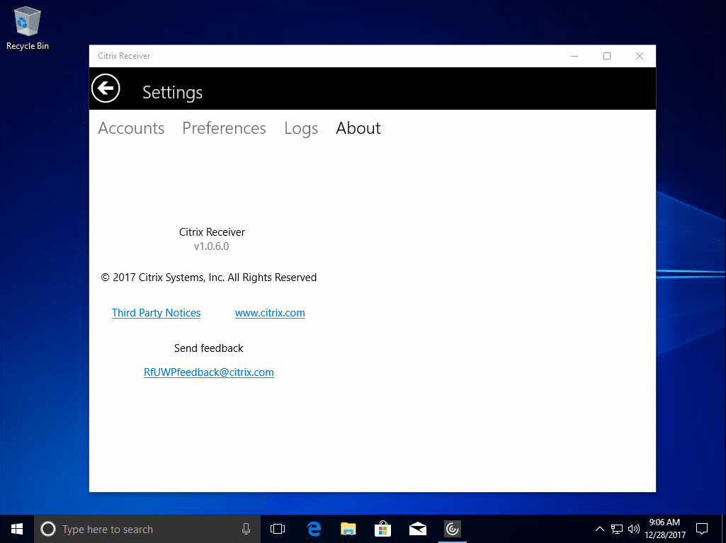 WIndows 10 S running Win 32 apps using Citrix Receiver