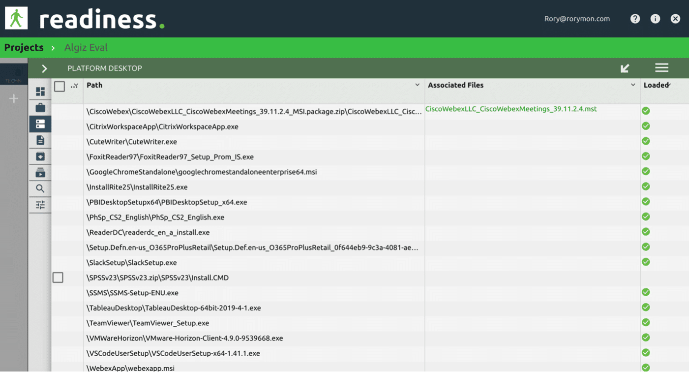 Application Readiness Evergreen platform