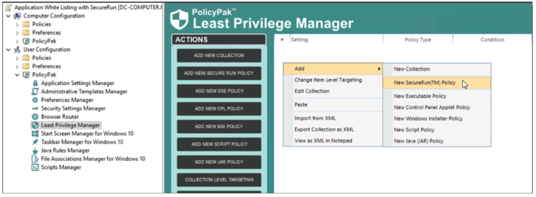 PolicyPak Least Privilege Manager