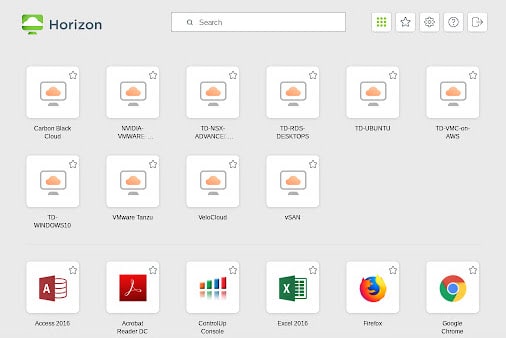 vmware horizon interface