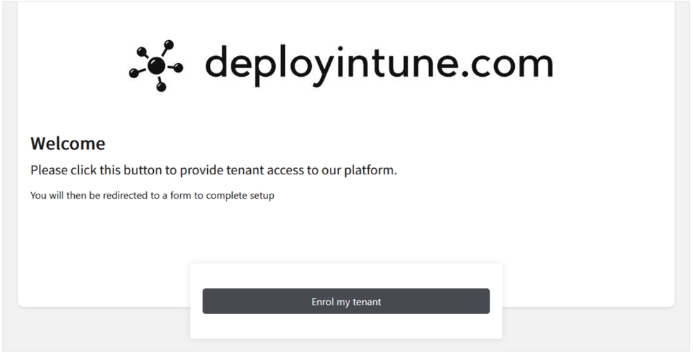 Deploy Intune welcome screen